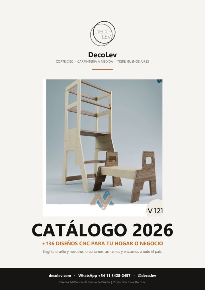 Portada del Catálogo 2026 de diseños CNC